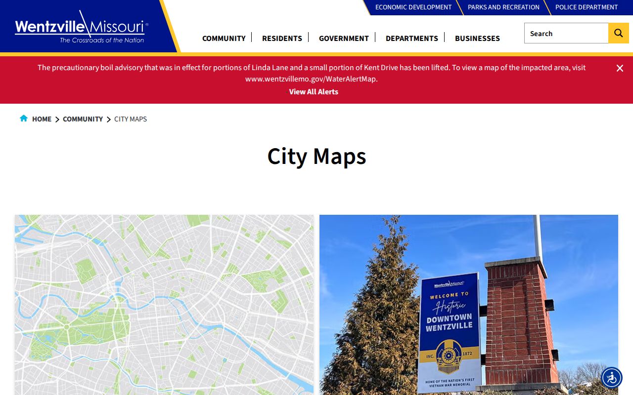 Wentzville street directory city map layers